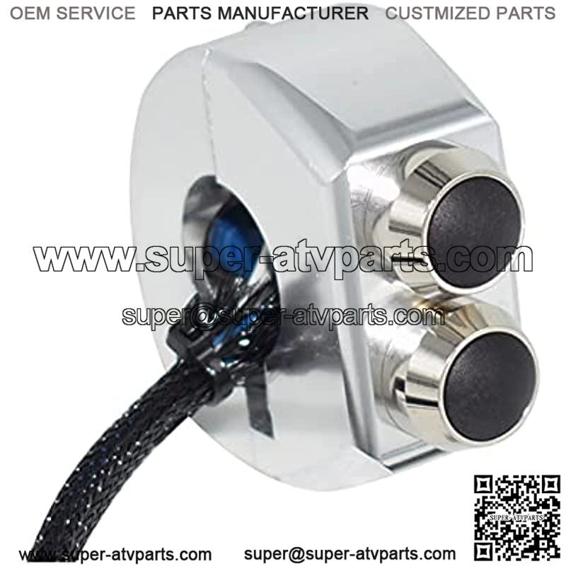 25mm Aluminum Off-Road ATV Switches ON Off Fit for Headlight Fog Light Switch Button Fit for Start Kill Horn 1" Handlebar Control (Color : Black) - Image 3