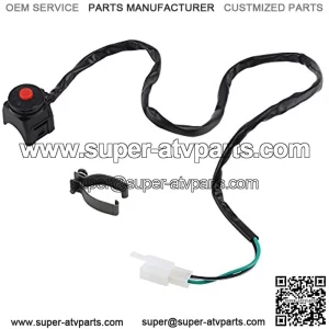 Motorcycle Handlebar Switch,7/8" (22mm) Motorcycle Handlebar Engine Start Kill Switch Horn Flashlight Headlight Control ON/Off Fit for Motorcycle, Scooter, ATV