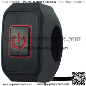 7/8" Waterproof Motorcycle Handlebar Mount Headlight Fog Light Spot Lights Switch Kill Switch DC 12V Latching Action