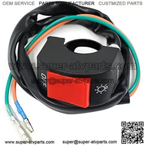7/8" Motorcycle Handlebar Mount Headlight Foglight Engine ON/OFF Switch Button Stop