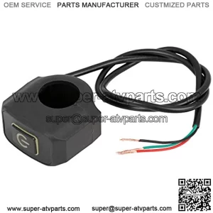 CYCLE Plastic Motorcycle Handlebar Headlight Switch Button with Yellow Indicator Light
