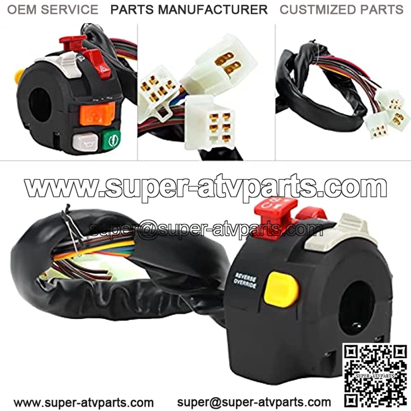 22mm Handlebar Switch High/Low Beam Light Turn Signal Ignition Waterproof Control Button - Image 2