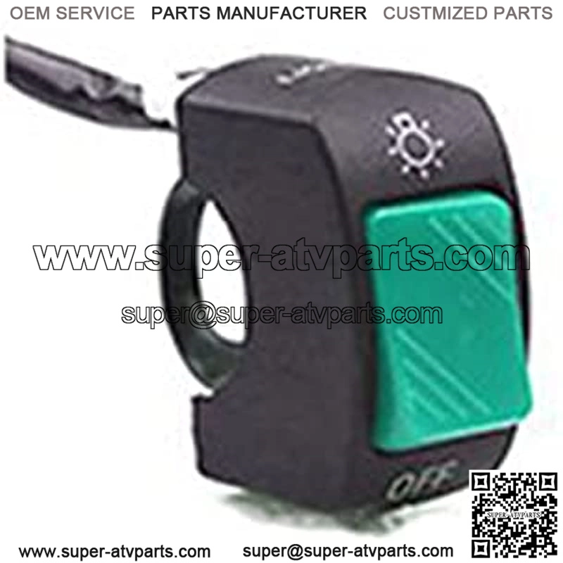 22mm ON/Off Motorcycle Switch Push Button 12V Button Connector Handlebar Switch Fit for ATV Electronic Bike Scooter Motorbike (Color : VNGGVGCN-Green)