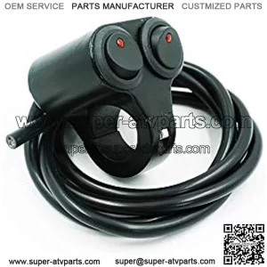 12V Motorcycle ATV Switch 7/8" Handlebar Dual Button Refit Headlight Hazard Brake Fog Light ON/Off/ON Control Switches Moto Parts