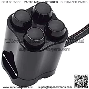 Off-Road ATV Switches ON Off Headlight Fog Light Switch Button Start Kill Horn 1" 1/4' Handlebar Control 25 28mm Aluminum (Color : Model A Black 28mm)
