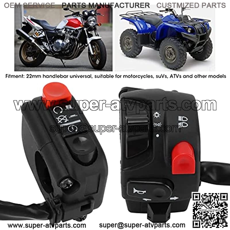 22mm Multi Function Motorcycle Left Right Handlebar Controller Switch for Motorcross, Motorbike, ATV, Sport Dirt Street Bike - Image 2