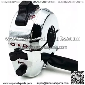 Dual Sport Control High/Low Beam Turn Signal Light Horn Left Switch For Honda Yamaha Kawasaki Suzuki Chopper Bobber ATV (chrome)