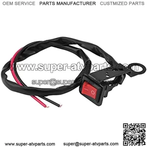 Motorcycle Headlight Switch, Universal Motorcycle LED Spot Light Flameout Switch with Wiring Harness