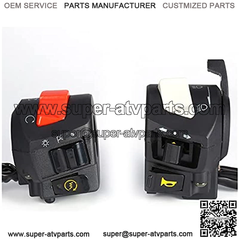2X Motorcycle 7/8" Handlebar Horn Turn Signal Headlight Electrical Start Switch Control Switches Universal Motorcycle Parts - Image 2