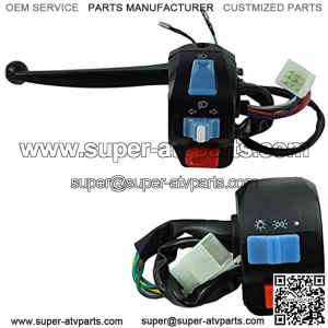 Ghost thorn 1 Pair 12V Waterproof Motorcycle Left and Right Handlebar Control Switch Horn Turn Signal Compatible with GY6 50cc 125cc 150cc (Color : One lever)