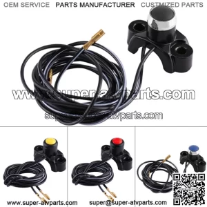 Moto Manillar Motor Arranque Paro Interruptor de bot??n de apagado para Pit Dirt Bike ATV Quad(A)  QC03465-01