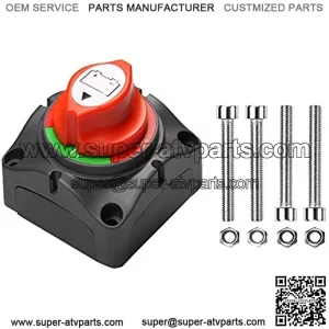 Battery Switch 12-48 V 275/1250 Amps Battery Power Cutoff Master Switch Disconnect Isolator for Car Vehicle RV ATV UTV Marine Boat On Off Position