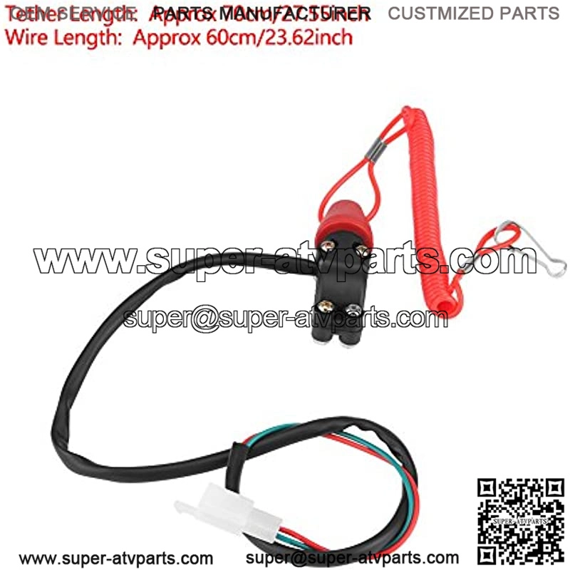 22mm 7/8" Boat Engine Emergency Safety Kill Stop Switch Lanyard Cord Ship Replacement Parts Motorcycle Boat Outboard Engine Motor Kill Stop Switch W/Tether Lanyard Cord - Image 2