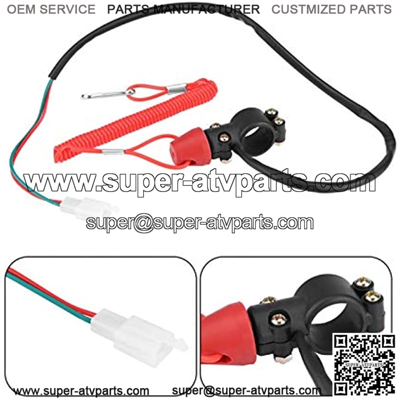 22mm 7/8" Boat Engine Emergency Safety Kill Stop Switch Lanyard Cord Ship Replacement Parts Motorcycle Boat Outboard Engine Motor Kill Stop Switch W/Tether Lanyard Cord - Image 3