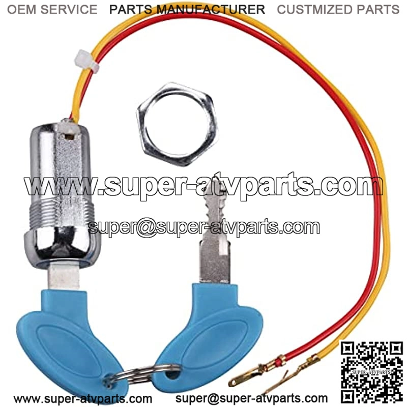 2 Pack 2 Wires Ignition Switch Key Starter Switch with 4 Keys ?On-Off for Electric Scooter ATV Moped Go Kart - Image 2