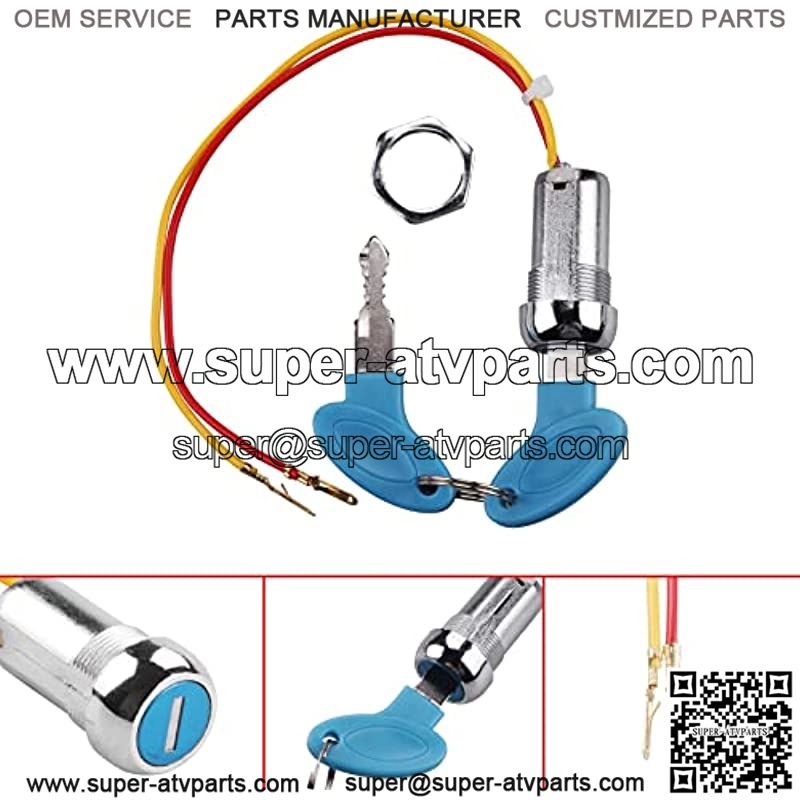 2 Pack 2 Wires Ignition Switch Key Starter Switch with 4 Keys ?On-Off for Electric Scooter ATV Moped Go Kart - Image 3