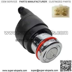 4-Wire Ignition Key Switch for Go-Karts or UTVs