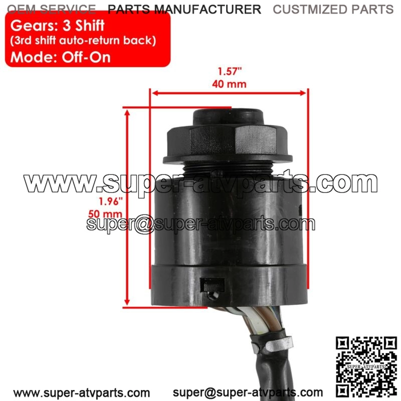 27005-0036 270050036 Ignition Switch with Key for Kawasaki UTV - Image 2