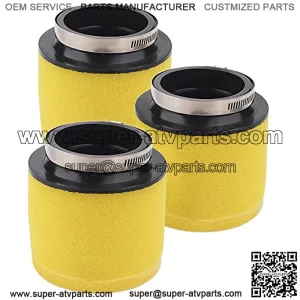 3pcs Dual Stage 0470-322 0470-391 Air Filter Compatible with Artic Cat 400 Air Filter 375 500 2X4 4X4 CAT GREEN MRP VP RED ATV FS-936