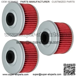 3 Pack Oil Filter for Honda 350 ATC350X TRX350 TRX350D Fourtrax 1985-1989