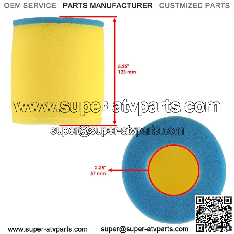 2x Air Filter Cleaner For Suzuki LT-A400F LT-F400 LT-F400F Eiger 400 2X4 2002-07 - Image 2