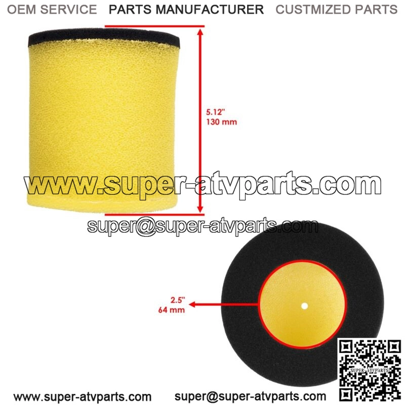 2x Air Filter Cleaner For Suzuki Vinson 500 LT-A500F LT-F500F 4x4 Auto 2004-2007 - Image 2