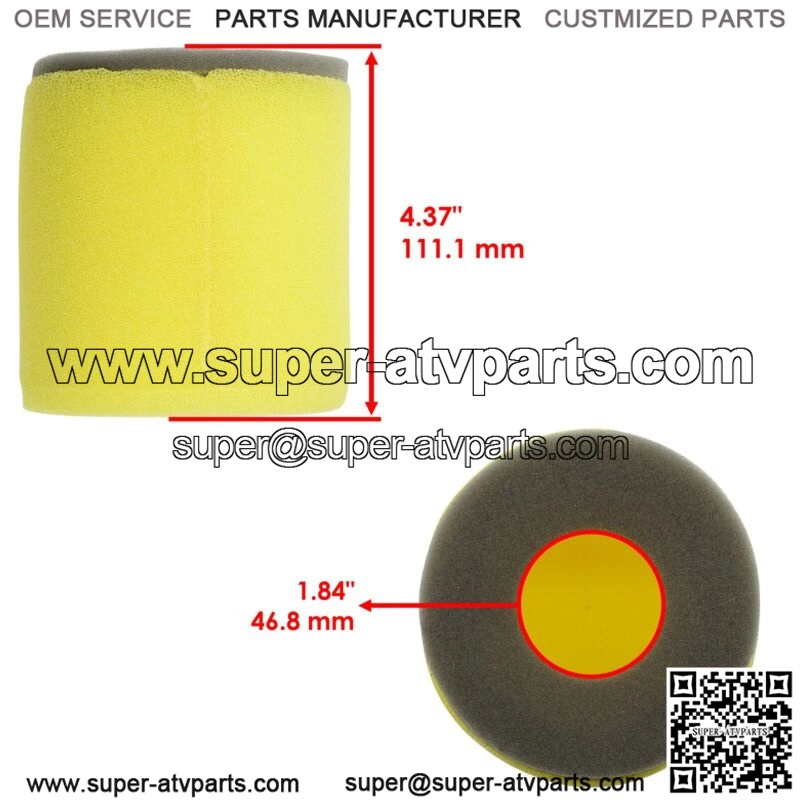 2x Air Filter Cleaner For Suzuki LT-Z250 QuadSport Z 2004 2005 2006 2007-2009 - Image 2