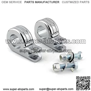 Motorcycle Foot Control Component: Clash Highway Peg Mounts, Universal Fit for 1-1/2" 38MM Engine Guards/Tubing