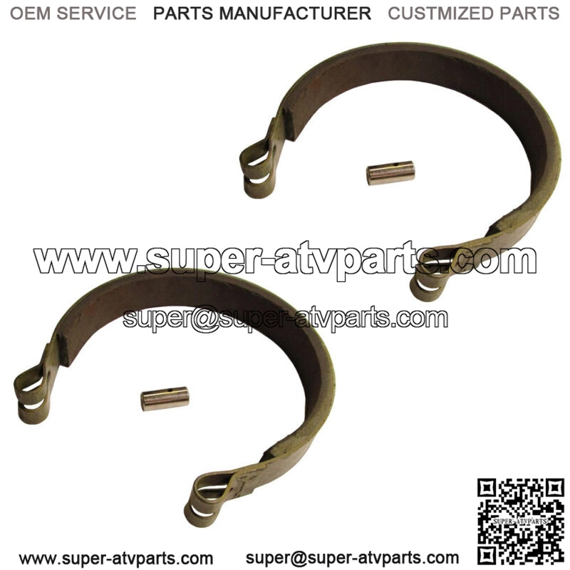 (2) 4" Brake Bands & Pins for Go Kart Cart Mini Bike ATV Quad Four Wheeler