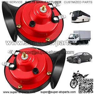 12V Train Horns for Trucks, Loud Air Electric Snail Horn, 300db Waterproof Train Horns for Motorcycles, Car, Bike and Boat(2PCS)
