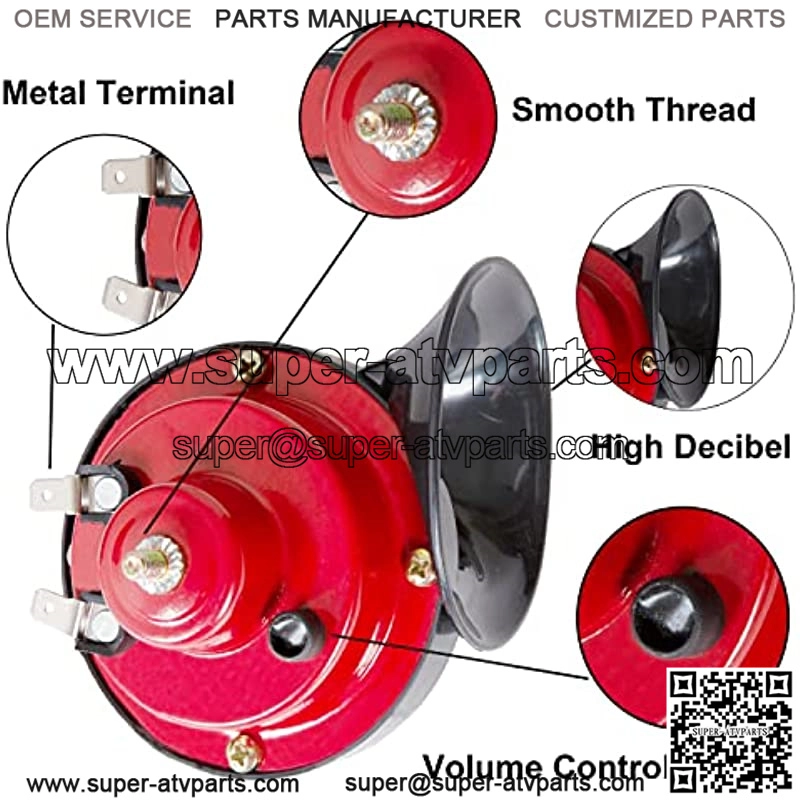 12V Universal Golf Cart Horn Kit with Floor Mount Button for Club Car, EZGO, Yamaha, UTV, ATV, Boat - Image 2