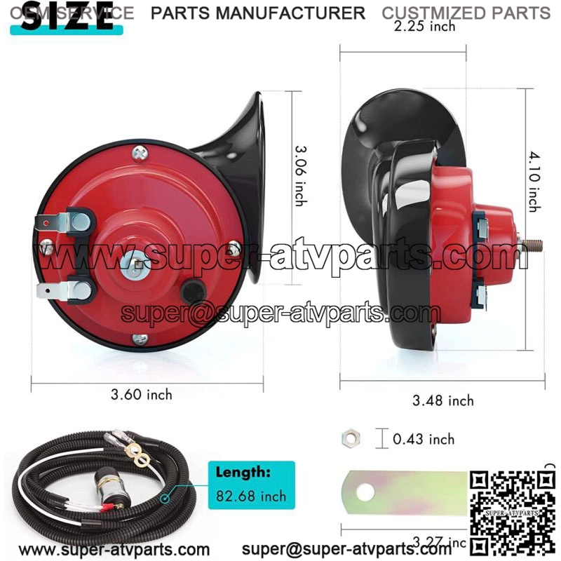12V Golf Cart Horn with Switch Button Kit for Yamaha EZGO Club Car UTV ATV Boat - Image 2