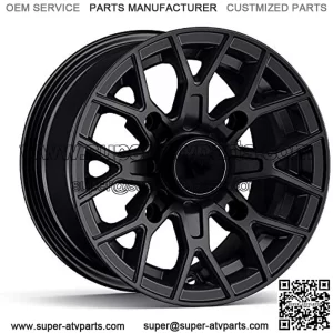 RT104 12in ATV Wheel 4x110 Rim | 12x7 | 5+2 Offset | For ATV UTV with IRS (Independent Rear Suspension), Compatible with Honda Kawasaki Yamaha Suzuki 4/110-1pc Single