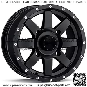 RT106 14in ATV Wheel 4x110 Rim1 | 14x7 | 5+2 Offset | For ATV UTV with IRS (Independent Rear Suspension), Compatible with Honda Kawasaki Yamaha Suzuki 4/110-1pc Single