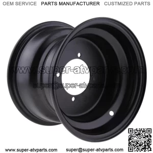 Llanta de Rueda Delantera de Metal Negro con Agujero de 110 Mm Y 4 Pernos de 10 Pulgadas para Motoci  Llanta de la rueda delantera de la motocicleta