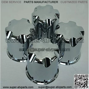Wheel Rim 'SS' Chrome Center Caps for Golf Cart UTV ATV(Set of 4)