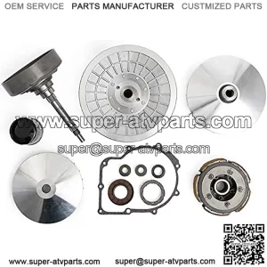For Hisun UTV 500 700 Clutch Primary Fixed Sheave/Primary Dry Clutch CVT Sheave Assy/Secondary Driven Clutch CVT Pulley/Housing/Pad Shoe/Bearing/Gasket/Flange Nut/Oil Seal/Oil Filter