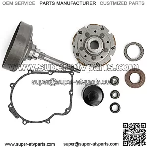 Clutch Cover + One Way Bearing + Clutch Pad Shoe + Clutch Nut + Gasket + Seal + Oil Filter set for HiSUN MSU 500 700 HS700 MSU500 MASSIMO MSU,BENNCHE,COLEMAN,MTD, QLINK FrontRunner, Supermach