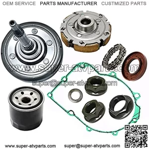 Wet Clutch Shoe Kit with Drum Bearing Seal Oil Filter Nuts For UTV ATV 500 700 HS 700 MSU 500 BENNCHE COLEMAN POWERSPORTS YARDSPORT SUPERMACH QLINK