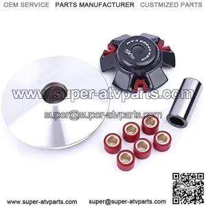 ATKS-042 GY6 125cc 150cc High Performance Racing Variator Kit with 13g Roller Weights for Chinese 4-Stroke 152QMI 157QMJ Scooter Moped ATV Engine Front Clutch