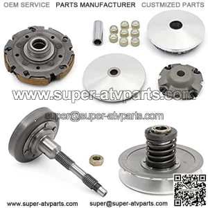 Wet Clutch Kit for CFMoto 500 MC Models (2007-2009,2011-2014), for CFMoto CF500, for CFMoto X5 LWB/SWB, Wet Clutch Cover + Shoe Carrier + Fixed Sheave + Secondary Driven Clutch