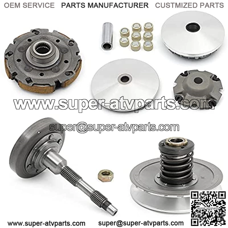 Wet Clutch Kit for CFMoto 500 MC Models (2007-2009,2011-2014), for CFMoto CF500, for CFMoto X5 LWB/SWB, Wet Clutch Cover + Shoe Carrier + Fixed Sheave + Secondary Driven Clutch