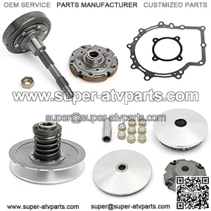 Wet Clutch Cover + Shoe Carrier Assembly + Primary Clutch + Secondary Clutch + Paper Gaskets for CFMoto 500 MC Models (2007-2009,2011-2014), for CFMoto CF500, for CFMoto X5 LWB/SWB