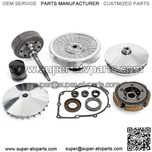 Clutch Kit for 500 700 All Models, for Massimo, for Supermach and More ATV UTV 500cc 700cc, Primary Clutch/Secondary Clutch/Cover Housing/Shoe Carrier/Bearing/Gasket/Nuts/Seal/Filter