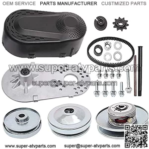 30 Series 6.5 HP Go Kart Mini Bike Torque Converter Clutch Driver Pulley Replacement Comet Manco 212CC 3/4" Bore 10T #40/41/420 China (Complete 3/4" Torque Converter Set)
