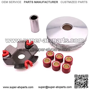 ATKS-041 High Performance Racing Variator Kit with 6.5 gram Roller Weights for Chinese Scooter Moped ATV 4-Stroke GY6 50cc 80cc 100cc 139QMB 139QMA Engine Front Clutch