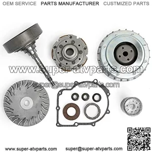 For Hisun UTV 500 700 Clutch Primary Fixed Sheave/Primary Dry Clutch CVT Sheave Assy/Clutch Cover Housing/Pad Shoe/Bearing/Gasket/Flange Nut/Oil Seal/Oil Filter kit
