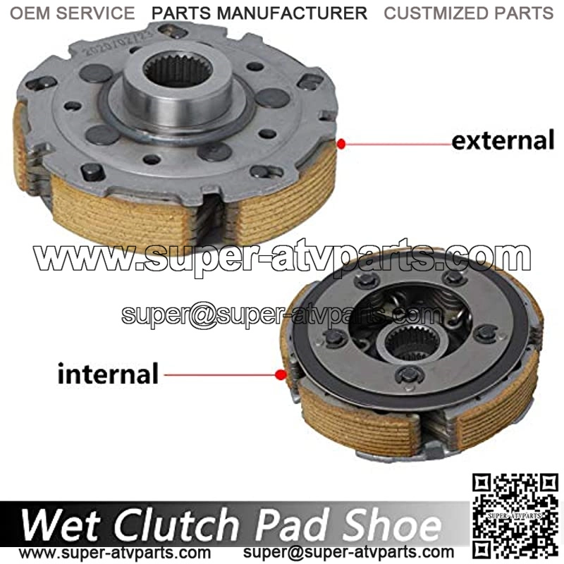 Wet Clutch Shoe Kit, Drum, One Way Bearing, Filter, Nuts Fits Compatible with Qlink, FrontRunner, UTV 500 700, HS700, MSU500 Massimo Alligator Menards Yardsport, ATV UTV Clutch Rebuild Kit - Image 3