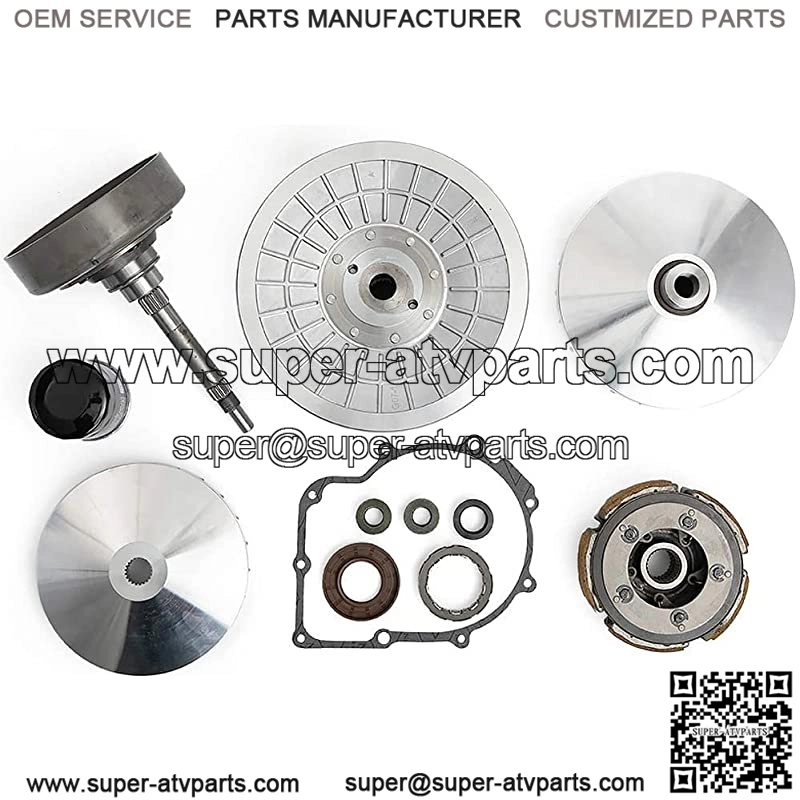 Wet Clutch Kit for Hisun 500 700 All Models, for Massimo and More ATV UTV 500cc 700cc, Primary & Secondary Clutch/Clutch Shaft/Shoe Carrier/Bearing/Gasket/Nuts/Seal/Filter - Image 2