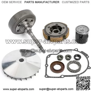 Wet Clutch Kit for Hisun ATV UTV 500 700, for Massimo, for Supermach and More ATV UTV 500cc 700cc, Primary Clutch/Clutch Cover Housing/Shoe Carrier/Bearing/Gasket/Nuts/Oil Seal/Oil Filter